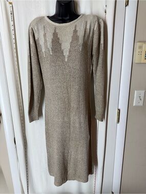 Vintage RAOUL Silk & Angora Knit Midi Dress